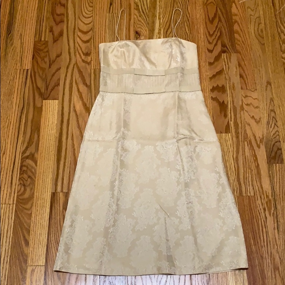 Cream Ann Taylor spaghetti strap dress